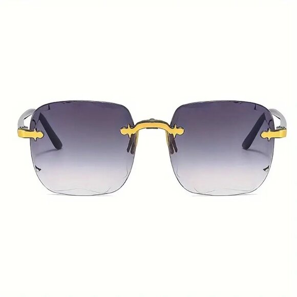 Sunglasses Oversized Luxury Square Gradient Sun Shades Y2K Trendy Stylish Glam - Picture 3 of 4